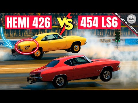 Видео: Hemi426 против Chevelle SS454 LS6 Drag Race. ШОКИРУЮЩАЯ ПРАВДА раскрыта!
