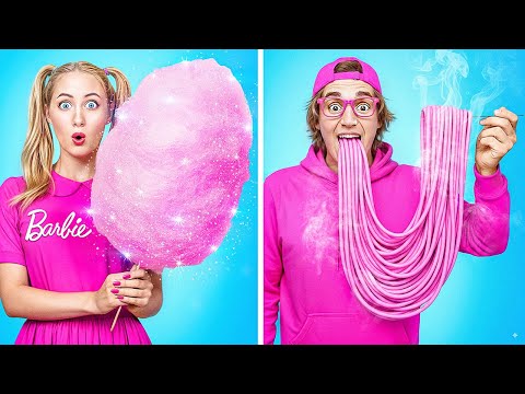 Видео: 24 часа, питаясь только РОЗОВОЙ едой 🍭🌸 Забавный вызов и сумасшедшие кулинарные хитрости
