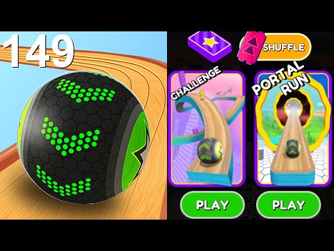 Видео: Скоростной забег Going Balls, смешные фейлы против испытаний, забег через портал, гонки на Androi...