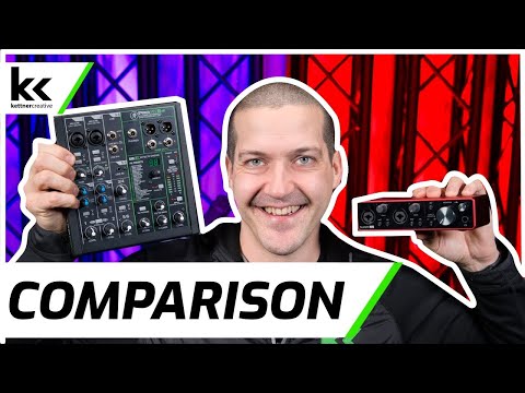 Видео: Mackie ProFX6v3 против Scarlett 2i2 | Что лучше?