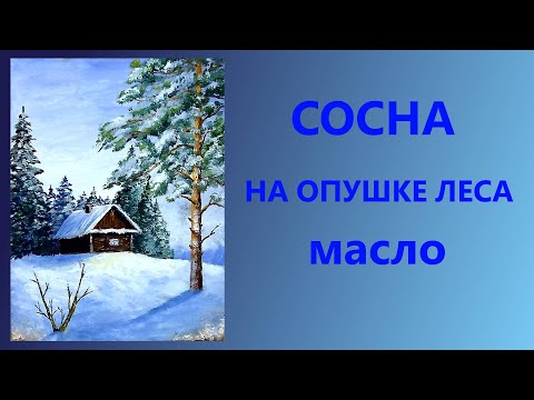 Видео: Сосна на опушке леса. Масло. Для начинающих.