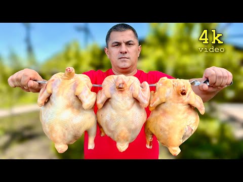 Видео: КУРИЦА ЖАРЕНАЯ на УГЛЯХ НЕОБЫЧНЫМ СПОСОБОМ / ХРУСТЯЩИЙ УЖИН