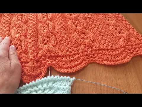 Видео: КРАСИВАЯ КАЙМА ДЛЯ ВЯЗАНЫХ ИЗДЕЛИЙ. Вязание спицами.