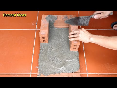 Видео: Креативная ракетная печь из цемента и красного кирпича - печь, экономящая дрова
