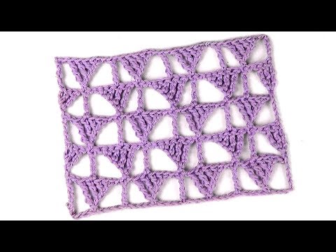 Видео: Ажурный узор Хитрые треугольники
