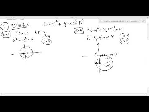 Видео: Аналитикалық геометрия. Шеңбер және Эллипс / Circle and Ellipses