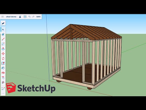 Видео: Как построить сарай — Учебное пособие по SketchUp