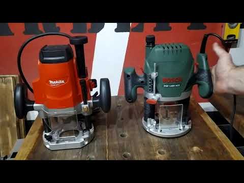Видео: Отличия фрезеров "в стол" от фрезеров "в руки" на примере Bosch POF 1400 ACE и Makita MT M3600