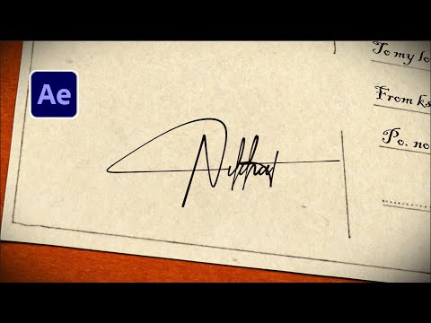 Видео: Реалистичная анимация подписи в After Effects + Учебник по анимационному дизайну открыток