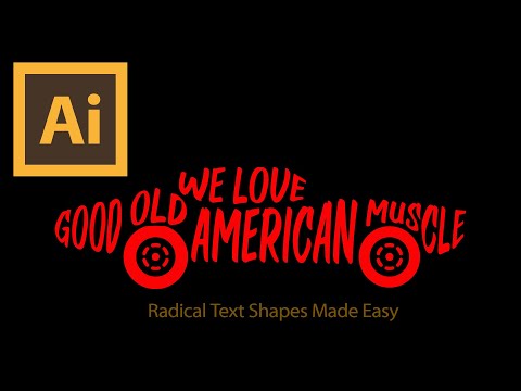 Видео: Формы радикального текста с искажением оболочки (создано с помощью сетки)