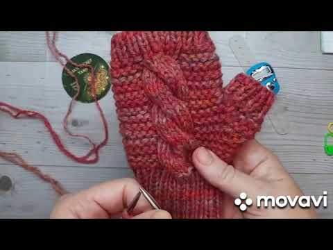 Видео: Митенки спицами