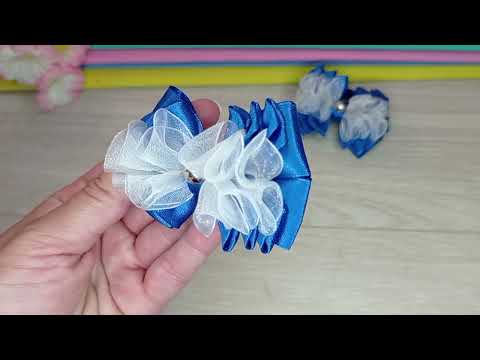 Видео: DIY/ 🎀 Превосходная идея нежных бантиков для малышек / Бантики из атласа и органзы