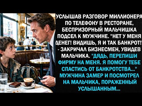 Видео: Услышав разговор бизнесмена по телефону в ресторане, беспризорный мальчишка подсел к мужчине...