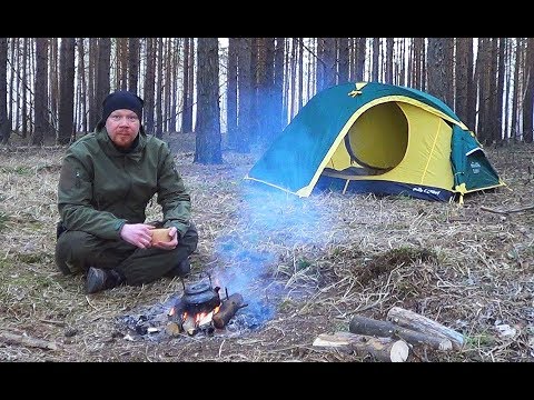 Видео: ОДИН в лесу.  Одиночный поход с ночевкой.