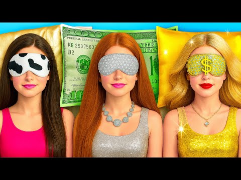 Видео: Пижамная Вечеринка $1 vs $1 000 vs $10 000! 💅✨ У Кого Самое Безумное Преображение?