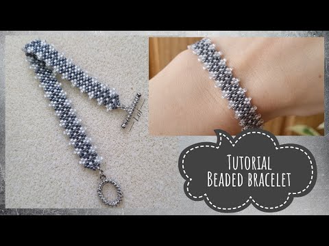 Видео: МК - Браслет из бисера мозаичным плетением | Tutorial - Beaded bracelet with mosaic weaving