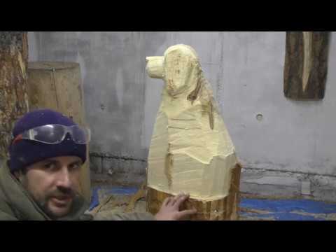 Видео: Кто сказал Гав, Пилим собаку из чурки, Собака из дерева безопилой, Dog made of wood