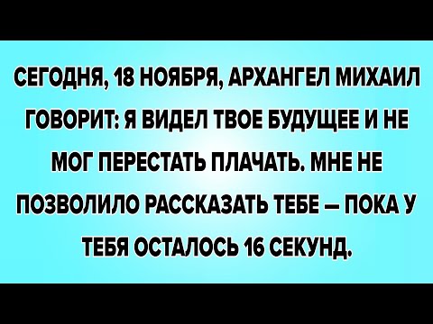 Видео: СЕГОДНЯ, 18 НОЯБРЯ, АРХАНГЕЛ МИХАИЛ ГОВОРИТ: Я ВИДЕЛ ТВОЕ БУДУЩЕЕ И НЕ МОГ ПЕРЕСТАТЬ ПЛАЧАТЬ.