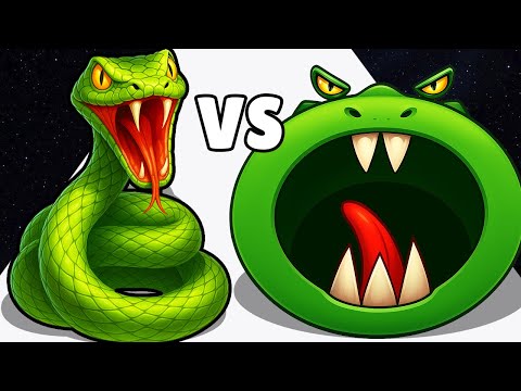 Видео: 🐍SNAKE ATTACK VS BLOCKS IN HOLE - БИТВА ГОЛОДНЫХ ИГР!