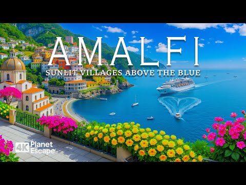Видео: Побережье Амальфи 4K — исследуйте захватывающие дух скалы и райские морские берега Италии с музыкой
