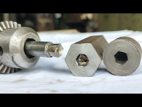 Видео: Техника токарно-карусельного станка, Изготовление инструмента, нож с шестигранным отверстием