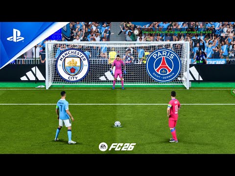 Видео: «Манчестер Сити» — «ПСЖ» | ФИНАЛ ЛЧ | Роналду против Месси | Серия пенальти FC 26 — PS5