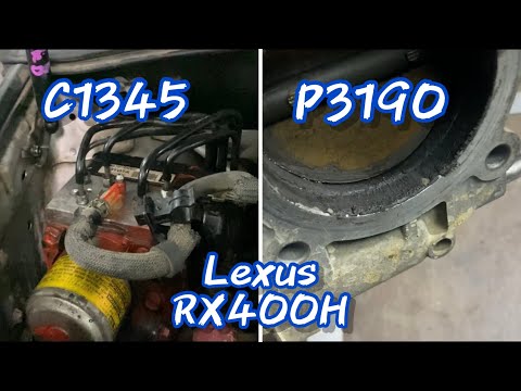 Видео: Lexus RX400H ошибки C1345 C1368 проблема с ABS. И ошибки P3190 P3191 CHECK HYBRID SYSTEM