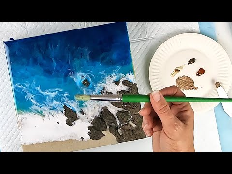 Видео: Делаем КАМНИ из гипса! Пляжное искусство с настоящим песком