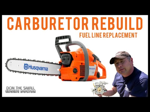 Видео: Ремонт карбюратора и топливопровода бензопилы Husqvarna 136 — Видео