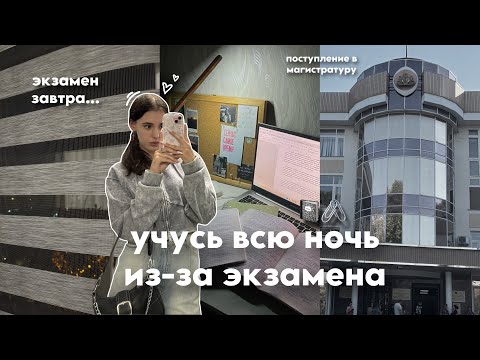 Видео: учусь ВСЮ НОЧЬ из-за экзамена *😵‍💫🖇️* | поступление в магистратуру 