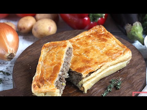 Видео: Մսով պիրոգ ՝ շերտավոր խմորով  Мясной пирог из слоенного теста  Puff pastry pie recipe  Xohanoc.am