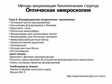 Видео: Оптическая Микроскопия. Лекция 6.