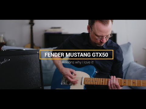 Видео: 5 причин, почему Fender Mustang GTX50 — мой любимый гитарный усилитель для игры дома | Обзор