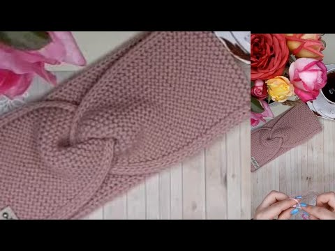 Видео: Мастер класс повязки  спицами.