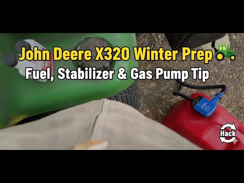 Видео: Подготовка John Deere X320 к зиме: советы по выбору топлива, стабилизатора и бензоколонки 🚜