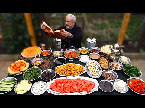 Видео: САМЫЙ БОЛЬШОЙ ТУРЕЦКИЙ ЗАВТРАК 🥯🍳☕ простые рецепты и приготовление❗ деревенская кухня