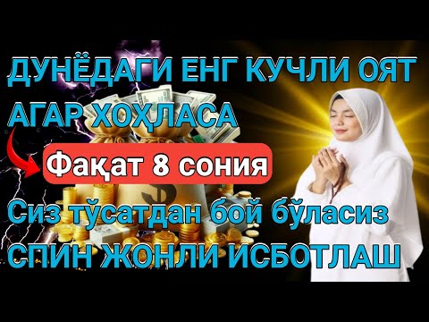 Видео: Иш йулларингиз очилади, кутмаган жойингиздан бойлик кела бошлайди, дуолар | Best Powerfull Qur'an