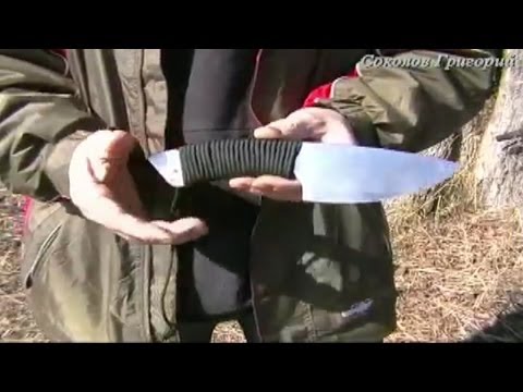 Видео: намотка шнура в качестве ручки для ножа