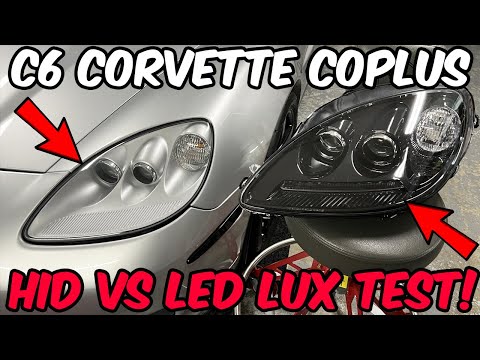 Видео: ЛЮКС ТЕСТ новых светодиодных фар в стиле OEM для Coplus C6 Corvette!