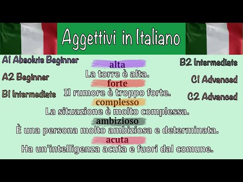 Видео: Итальянские Прилагательные от Начального до Продвинутого Уровня  Примерами, Переводами Определениями