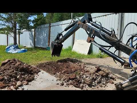 Видео: самодельный минипогрузчик экскаватор. Копаем)