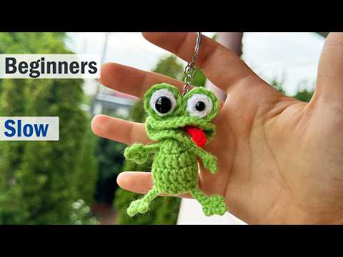 Видео: Бесплатная схема вязания крючком Crazy Frog 🐸 Как связать крючком лягушку, простой урок🐸