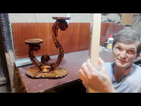 Видео: Изготовление резной подставки под цветы.