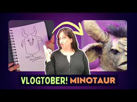 Видео: 31 монстр за 31 день. Как сделать Минотавра из папье-маше. Vlogtober, день 13.