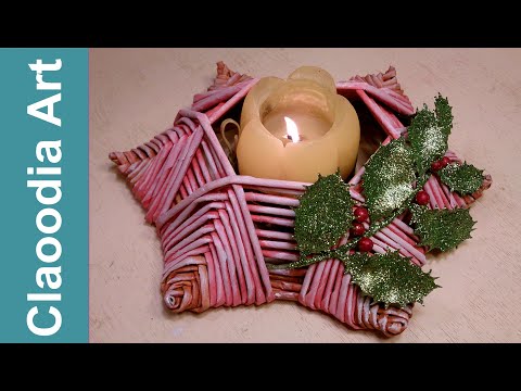 Видео: Люстра звезда, плетеная бумага