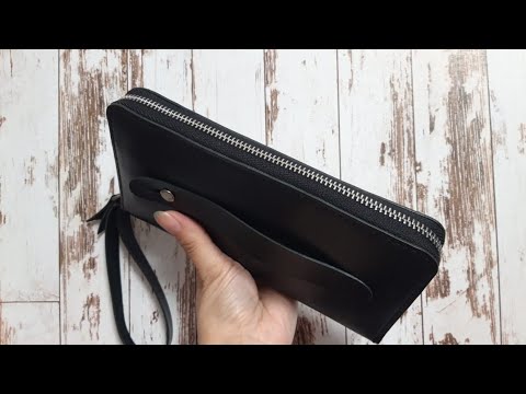Видео: Как вклеить молнию в клатч, кошелёк на молнии с помощью лекало.