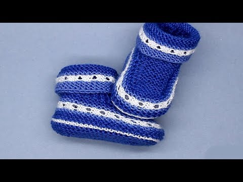 Видео: 67 Пинетки спицами Василиса