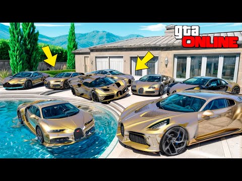 Видео: УГНАЛ КУЧУ ЗОЛОТЫХ ЧИТ ТАЧЕК И ОГРОМНЫЙ МОНСТР ТРАК У МАЖОРА ЗА 180 СЕК! БИТВА ВОРОВ В ГТА 5 ОНЛАЙН!