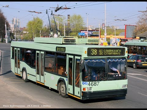 Видео: Троллейбус Минска БКМ-221, борт.№ 4687, марш.9 (27.10.2018)