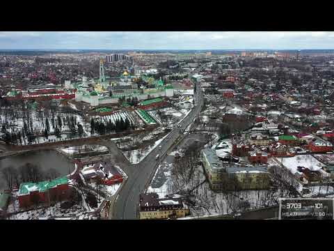 Видео: Через весь Сергиев Посад на Mavic 2pro